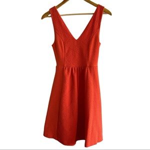Anthropologie Maeve Orange Summer Dress Back Peek
